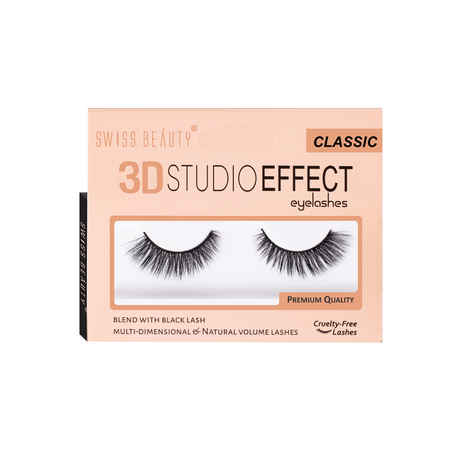 Buy Swiss Beauty 3D Studio Effect Eyelashes CLASSIC (2 gm) - Purplle
