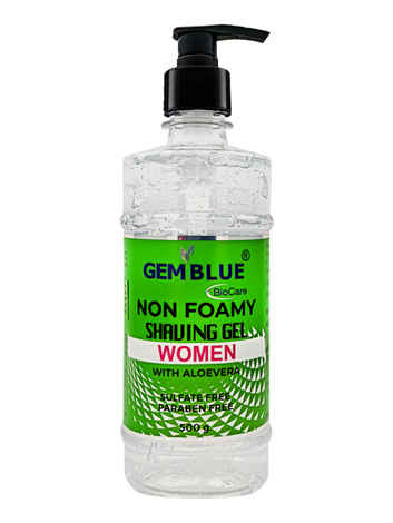 Gemblue Biocare Non Foamy Shaving Gel for women with Aloevera , 500 gm
