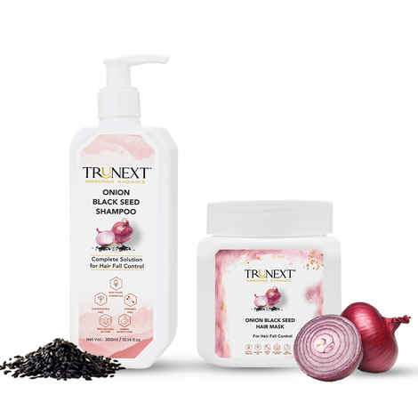 Buy TRUNEXT Onion Black Seed Shampoo(300ml) + Onion Black Seed Hair Mask(200ml) - Purplle