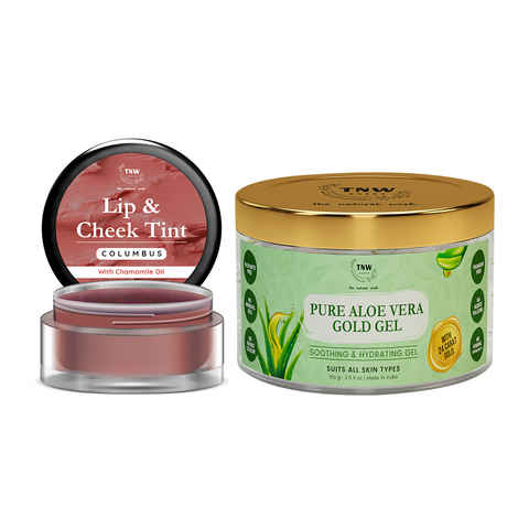 Buy Combo of 2- Columbus Lip Tint 5gm & Pure Aloe Vera Gold Gel 100gm - Purplle