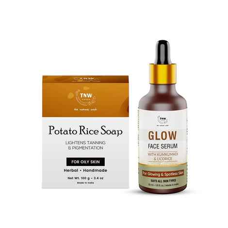 Buy Combo of 2- Potato Rice Soap 100gm & Glow Face Serum 30ml - Purplle