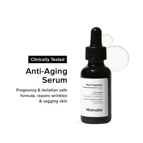 Buy Minimalist Multi Peptides Face Serum for Anti Aging & Collagen Booster with Matrixyl 3000 & Bio-placenta, 30 ml - Purplle