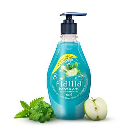 Buy Fiama Fresh Moisturizing hand wash, Peppermint and Green Apple, 400 ml - Purplle