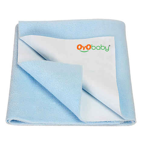 OYO Baby Waterproof Bed Protector Baby Dry Sheet, Extra Large, Blue (140 cm x 200 cm) Extra Large