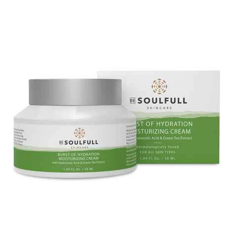Buy Be Soulfull Moisturizing Cream | Moisturizer with Hyaluronic Acid, Green Tea, Pomegranate & Willow Bark Extract | Hydrates, Nourishes, Treats & Calms Skin I For Men & Women - 50 gm - Purplle
