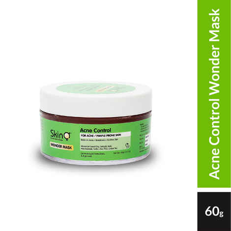 Buy SkinQ Acne Control Wonder Face Mask for Acne or Pimple Prone Skin, Face Mask with Moroccan Lava Clay and Green Tea Extract (60 g) - Purplle