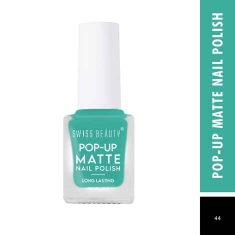 Buy Swiss Beauty POP-UP Matte Nail Polish 44 Teal (10 ml) - Purplle