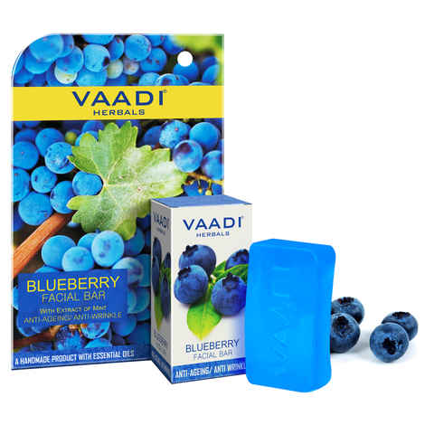 Buy Vaadi Herbals Blueberry Facial Bar with Extract of Mint (25 gm) - Purplle