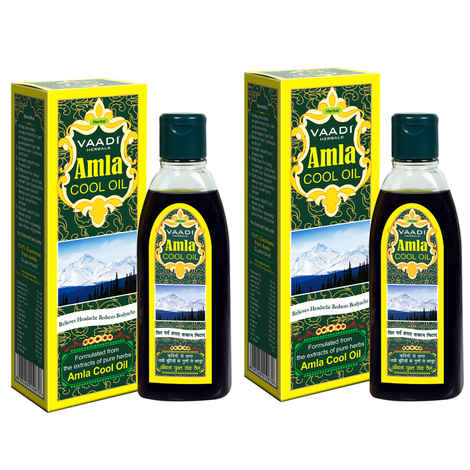 Buy Vaadi Herbals Value Pack Of A mla Cool Oil With Brahmi & A mla Extract (200 ml X 2) - Purplle
