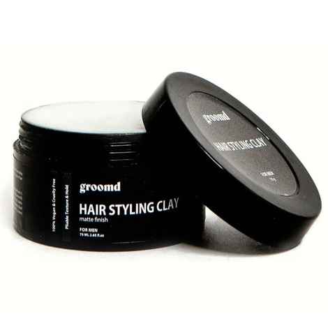 Buy Groomd Hair Styling Clay for Natural texture and Matte Finish Hair Wax Clay Pliable Texture and Hold Hair Clay (75 g) - Purplle