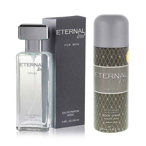 Buy ETERNAL Love for Men Eau De Parfum, 100 ml & Men Deodorant Perfumed Bodyspray, 200 ml - Purplle