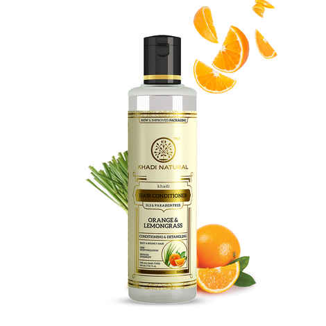 Buy Khadi Natural Orange & Lemongrass Herbal Hair Conditioner - SLS & Paraben Free(210 ml) - Purplle