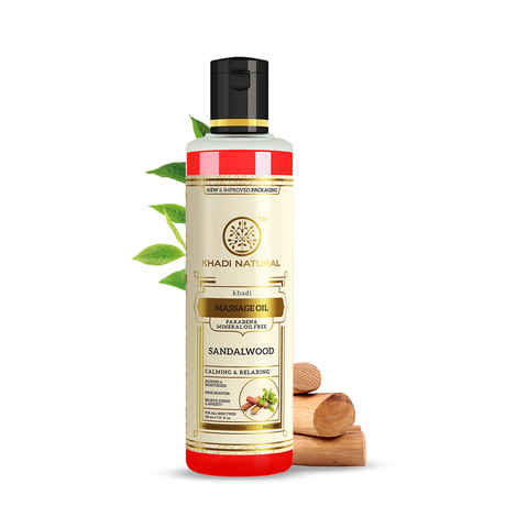 Buy Khadi Natural Sandalwood Herbal Massage Oil| Paraben Free / Mineral Oil - (210 ml) - Purplle