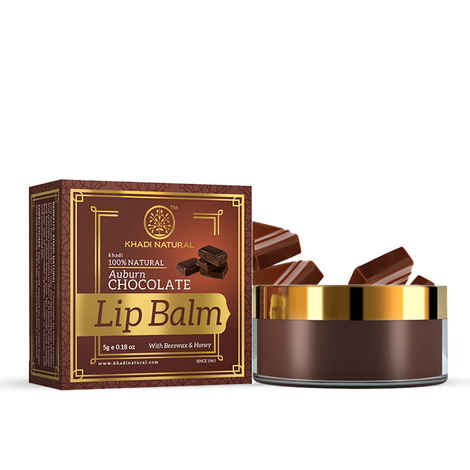 Khadi Natural Chocolate Herbal Lip Balm With Beeeswax & Honey| Soften & Moisturize - (5 gm)