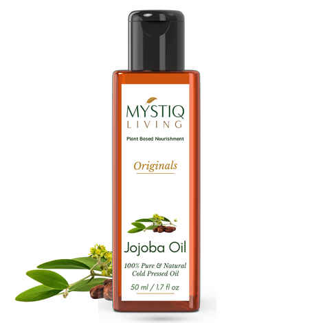 Buy Mystiq Living Originals - Pure Golden Virgin Jojoba Oil | Hair, Skin & Face Care | Natural Makeup Remover | Cold Pressed | 100% Pure and Natural - 50 ML - Purplle