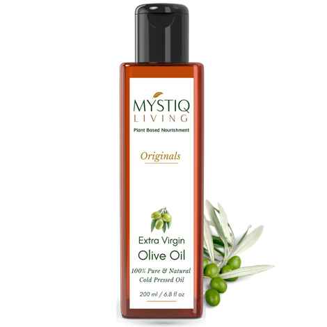 Buy Mystiq Living Originals - Extra Virgin Olive Oil for Hair | Hair & Skin | Cold Pressed | 100% Pure and Natural -200 ML - Purplle
