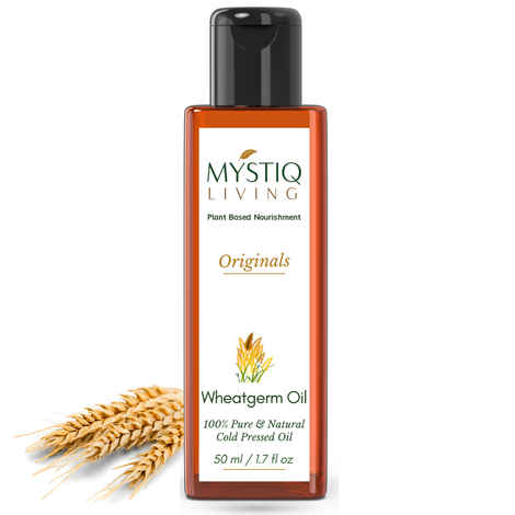Buy Mystiq Living Originals - Wheat Germ Oil, 50ML | Cold Pressed | 100% Pure and Natural - Purplle