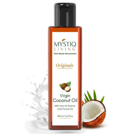 Buy Mystiq Living Originals - Virgin Coconut Oil (From Coconut Milk)|For Hair, Skin & Baby Massage | Cold Pressed, 100% Pure & Natural - 100 ML - Purplle