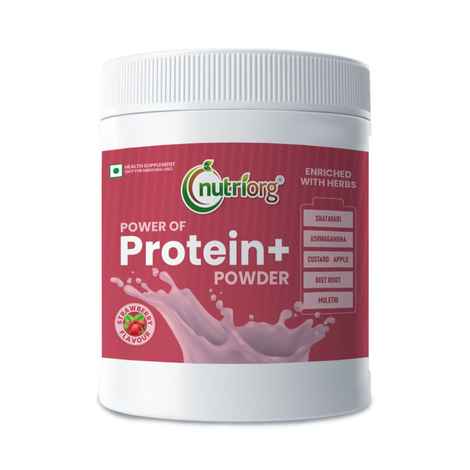 Buy Nutriorg Protein Plus Powder 400g (Strawberry Flavor) - Purplle