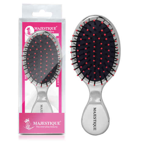 Majestique Mini Pocket Detangling Hair Brush | for Adults & Kids - Color May Vary 3 Pcs