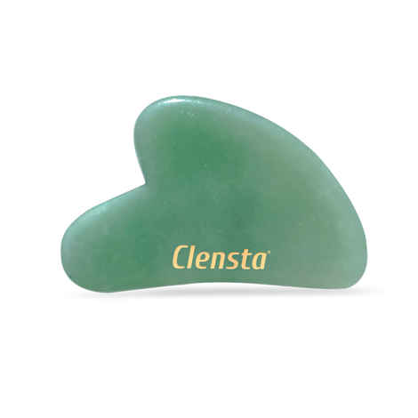 Buy Clensta Gua Sha - Green Quartz Face Massaging Stone | For Skin Toning, Reducing Puffiness & Skin Elasticity | For Men & Women | Made with Aventurine | Loaded with Positive Energy & Vitality - Purplle