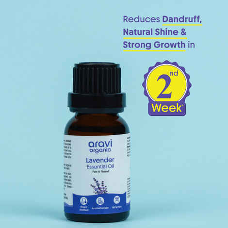 Buy Aravi Organic Lavender Essential Oil for Healthy Hair Growth, Skin Care & Hair Fall Control | Promotes Relaxation & Sleep | 100% Pure, Natural & Undiluted | For Men & Women – 15 ml - Purplle