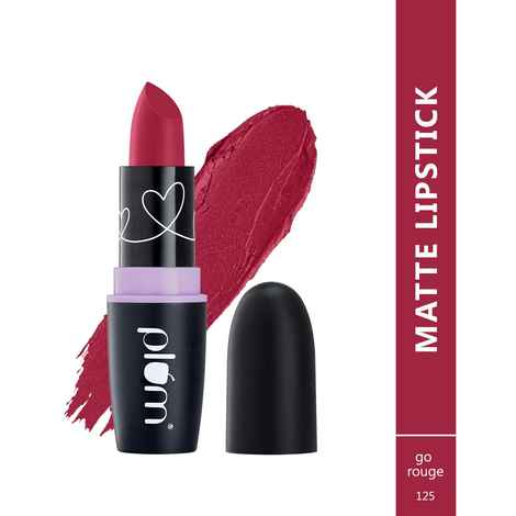 Buy Plum Matterrific Lipstick | Highly Pigmented | Nourishing & Non-Drying |Go Rouge - 125 (Raspberry Pink) - Purplle