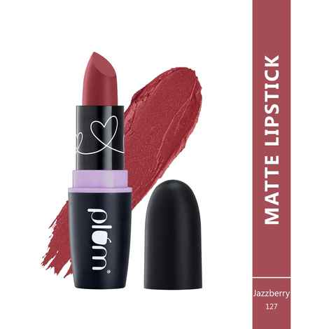 Buy Plum Matterrific Lipstick | Highly Pigmented | Nourishing & Non-Drying |Jazzberry - 127 (Dusty Plum) - Purplle