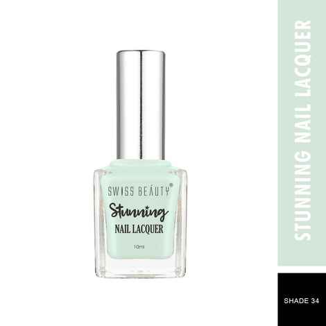 Buy Swiss Beauty Stunning Nail Lacquer 34 Ocean (10 ml) - Purplle