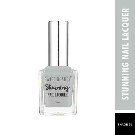 Buy Swiss Beauty Stunning Nail Lacquer 39 Smokey Grey (10 ml) - Purplle