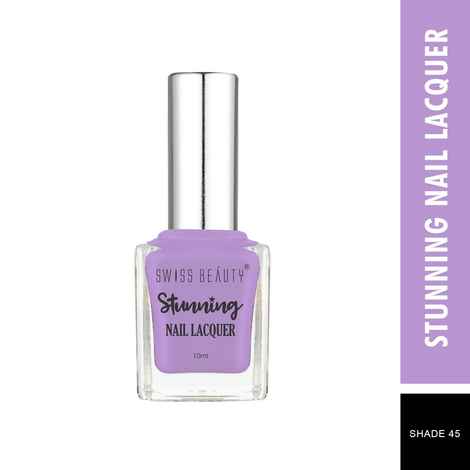 Buy Swiss Beauty Stunning Nail Lacquer 45 Grapa Fit (10 ml) - Purplle
