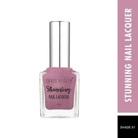 Buy Swiss Beauty Stunning Nail Lacquer 51 Sparkling Rose (10 ml) - Purplle