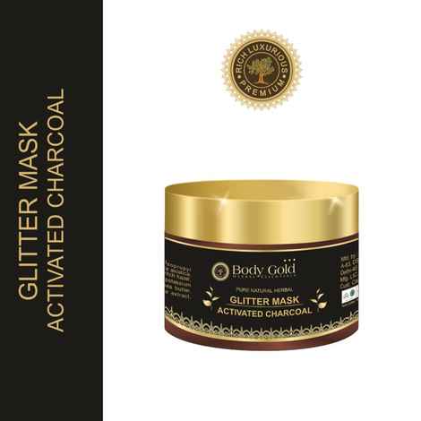 Buy Body Gold Glitter Mask - Activated Charcoal Peel Off 60gm - Purplle
