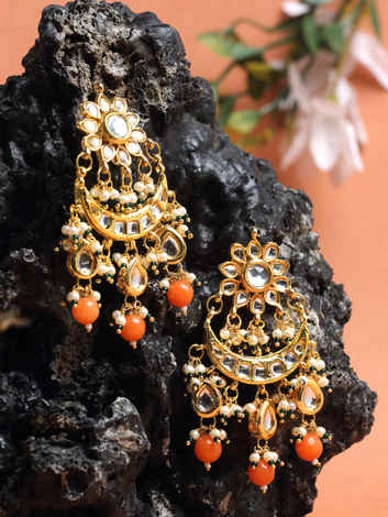 Buy Ruby Raang Kundan Earrings - A380-134 - Purplle