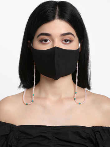 Buy Ruby Raang Stone And Gold Mask Chain - A404-104 - Purplle