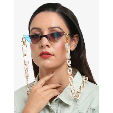 Buy Ruby Raang White Beaded Mask Chain - RUBY M64 - Purplle