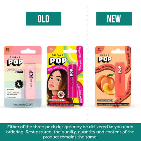 Buy SUGAR POP Nourishing Lip Balm 05 Peach - 4.5 gms – Tinted Lip Moisturizer for Dry and Chapped Lips, Enriched with Castor Oil, Intense Hydration and UV protection - Purplle