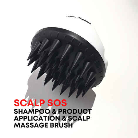 Buy Alan Truman Scalp SOS Scalp Massage & Shampoo Brush White & Black - Purplle