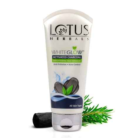 Buy Lotus Herbals Whiteglow Activated Charcoal Brightening Face Mask | 100g - Purplle