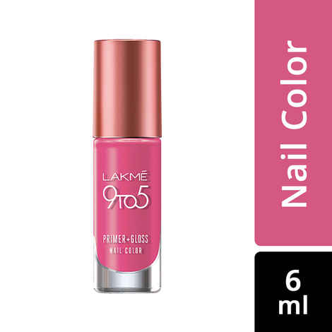 Buy Lakme 9 To 5 Primer + Gloss Nail Color - Pink Pace (6 ml) - Purplle