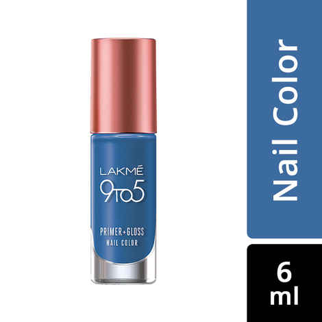 Buy Lakme 9 To 5 Primer + Gloss Nail Color - Indigo Ink (6 ml) - Purplle