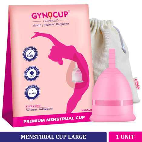 Buy GynoCup Reusable Menstrual Cup for Women| | Small Size with Pouch | 100% Medical Grade Silicone | Wearable Upto 12 hours | No leakage | Ultra Soft, Odour & Rash free | FDA Approved - Purplle