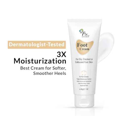 Buy Fixderma 5% Lactic Acid, 15% Urea, 3% Glycerine, Foot Cream For Dry & Cracked Feet, Moisturizes And Soothes Feet, Heel Repair Paraben & Sulphate Free, All Skin Types 60 ml - Purplle