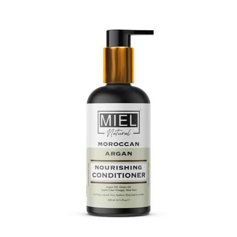 Buy Miel Natural Moroccan Argan Nourishing Conditioner For Super shiny and smooth hair - Purplle