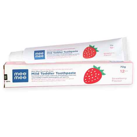 Buy Mee Mee Fluoride-Free Strawberry Flavor Toothpaste (70 g) - Purplle