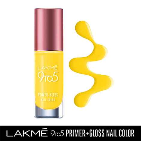 Buy Lakme 9 to 5 Primer + Gloss Nail Colour, YellowSubmarine, 6ml - Purplle