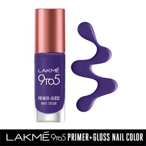 Buy Lakme 9 to 5 Primer + Gloss Nail Colour, PurpleMagic, 6 ml - Purplle