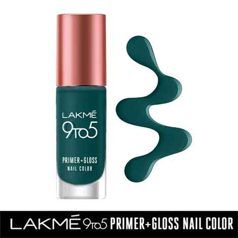 Buy Lakme 9 to 5 Primer + Gloss Nail Colour, EmeraldPower, 6 ml - Purplle