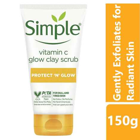 Buy Simple Protect N Glow Vitamin C Glow Clay Scrub, 150 gm - Purplle