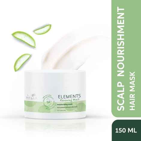 Buy Wella Professionals Elements Renewing Sulfate & Paraben-Free Hair Mask for frizz-free, shiny hair with Aloe Vera| 150 ml - Purplle